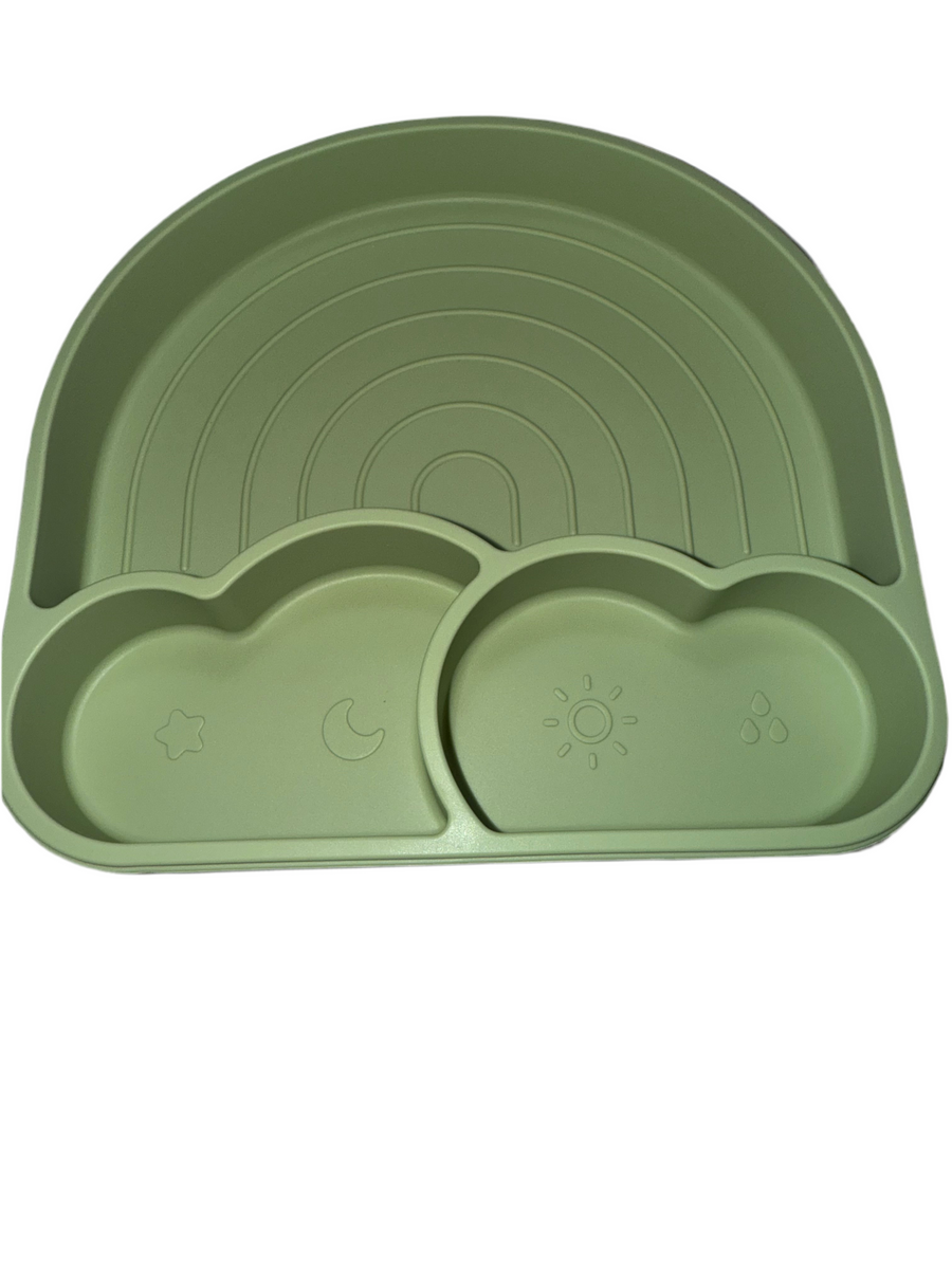 Rainbow Suction Plate with Lid