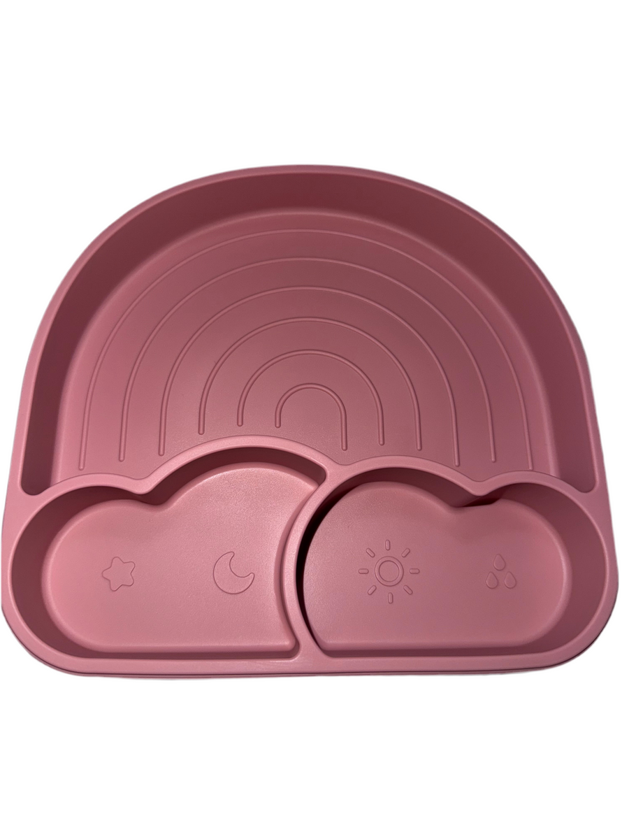 Rainbow Suction Plate with Lid
